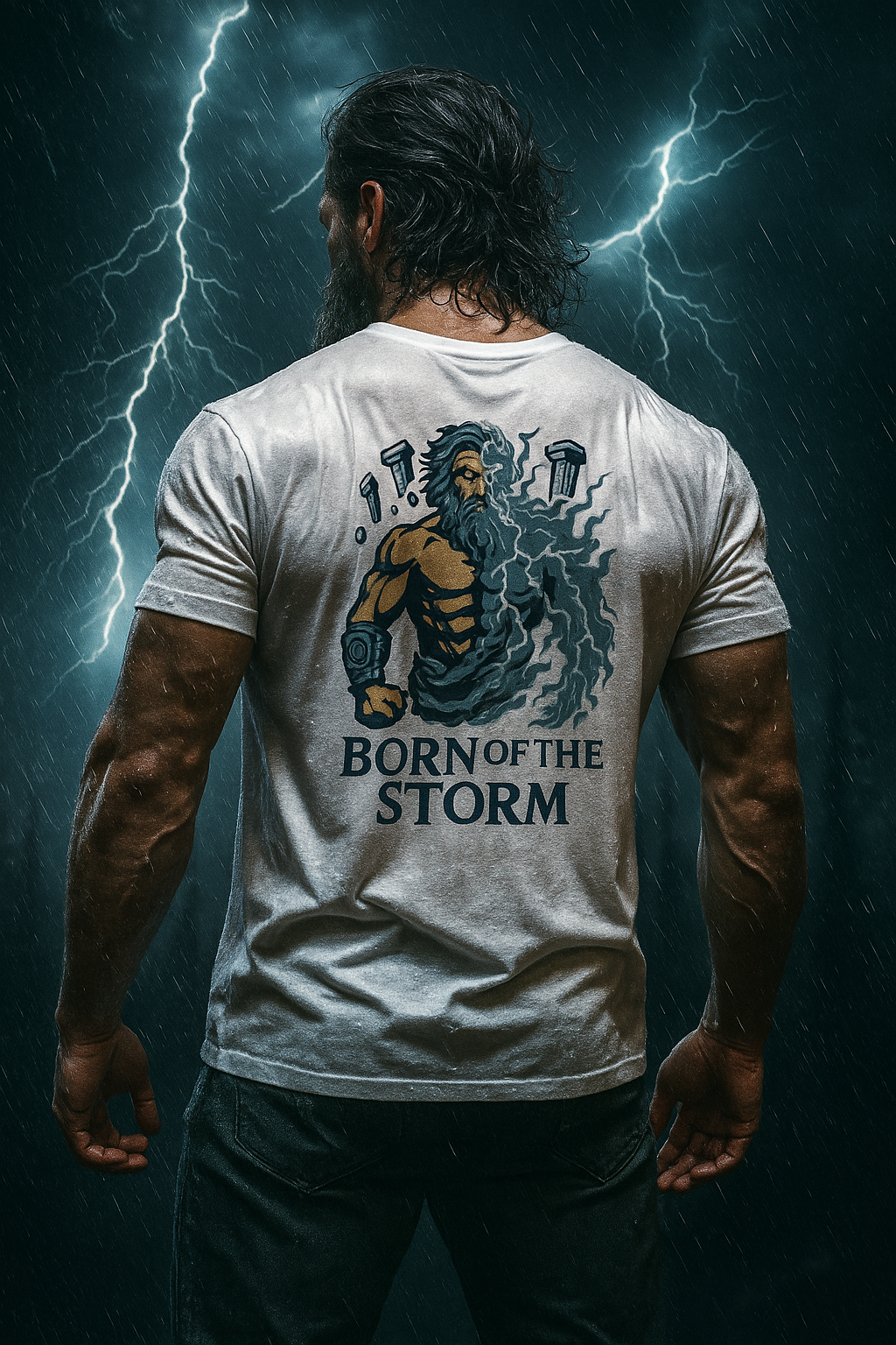 ZEUS BORN OF THE STORM HEAVYWEIGHT TEE