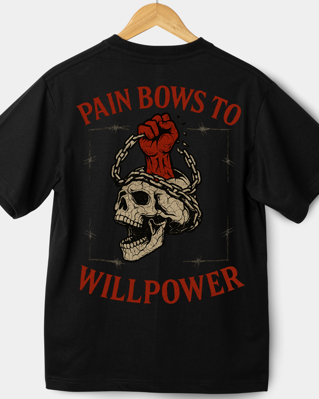 PAIN BOWS TO WILLPOWER TEE